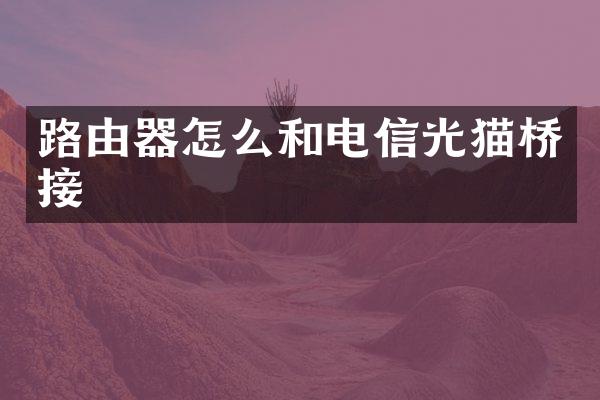 路由器怎么和电信光猫桥接