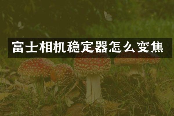 富士相机稳定器怎么变焦