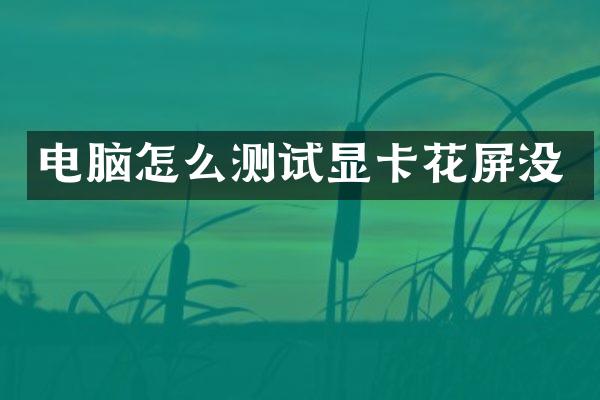 电脑怎么测试显卡花屏没