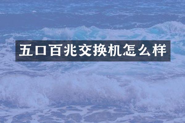 五口百兆交换机怎么样