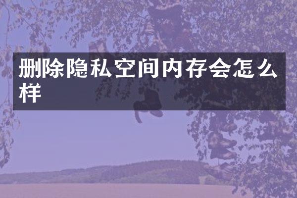 删除隐私空间内存会怎么样