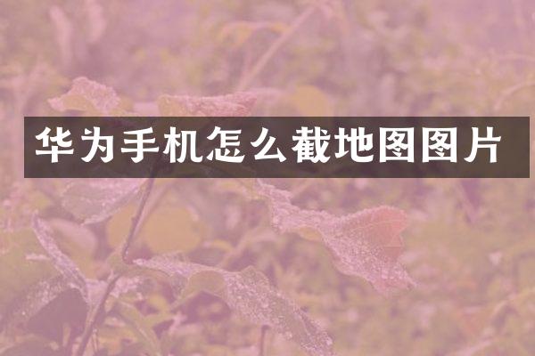 华为手机怎么截地图图片