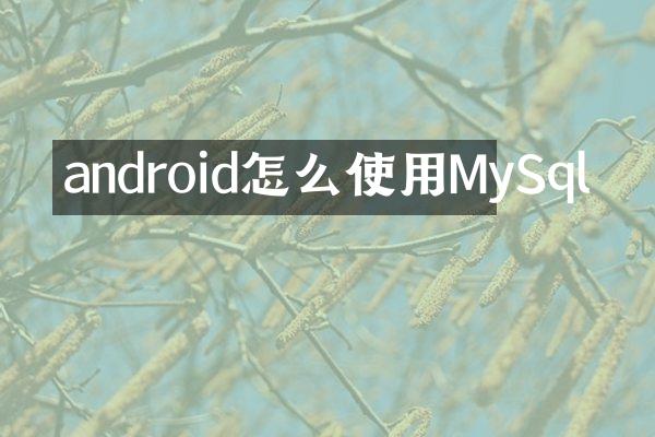 android怎么使用MySql