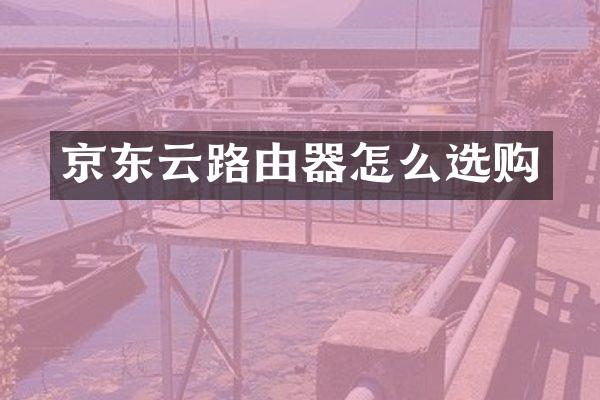 京东云路由器怎么选购