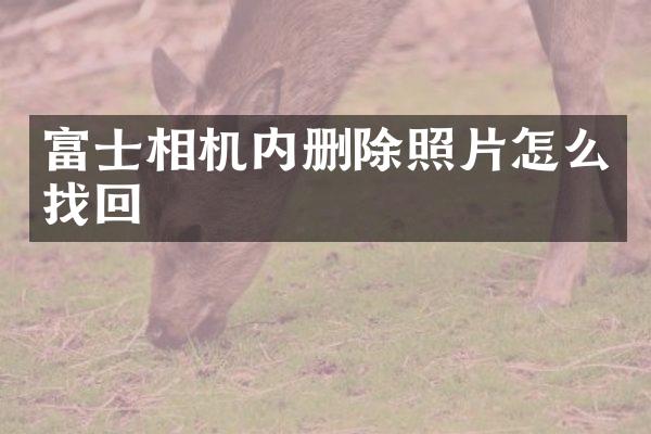 富士相机内删除照片怎么找回