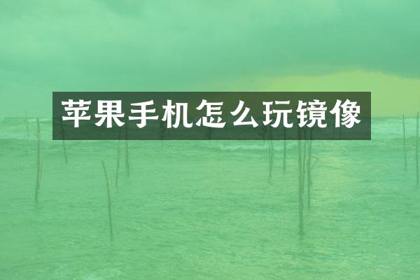 苹果手机怎么玩镜像