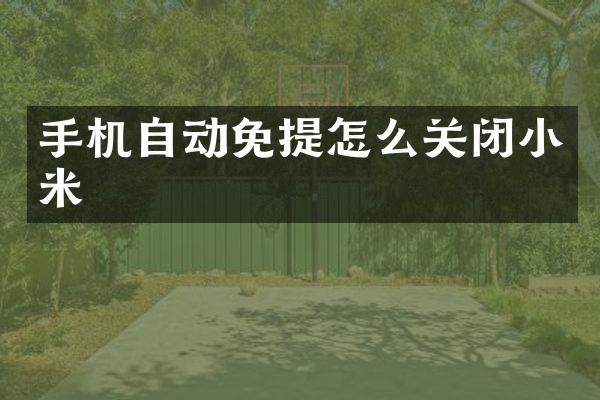手机自动免提怎么关闭小米