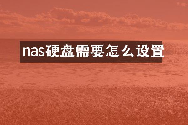 nas硬盘需要怎么设置