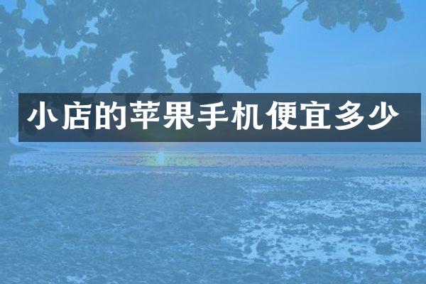 小店的苹果手机便宜多少