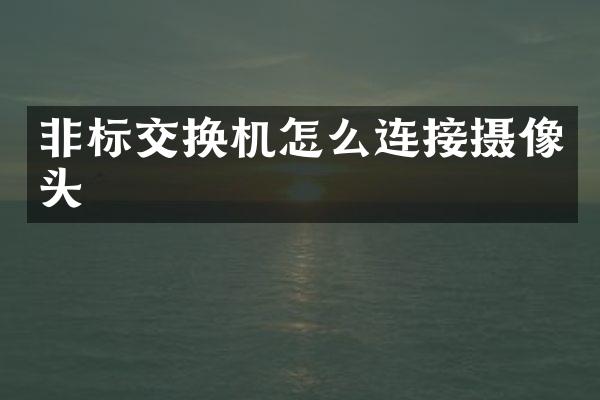 非标交换机怎么连接摄像头
