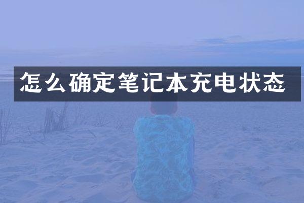 怎么确定笔记本充电状态