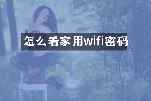 怎么看家用wifi密码