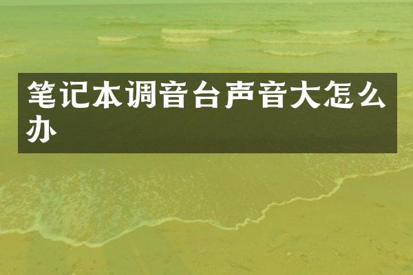 笔记本调音台声音大怎么办