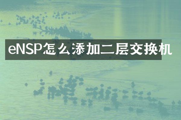 eNSP怎么添加二层交换机