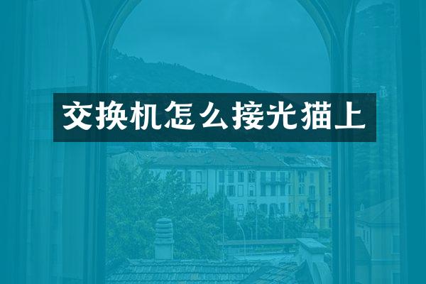 交换机怎么接光猫上