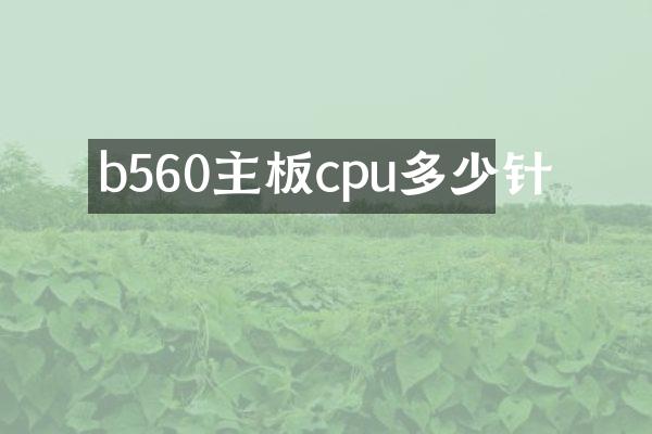 b560主板cpu多少针
