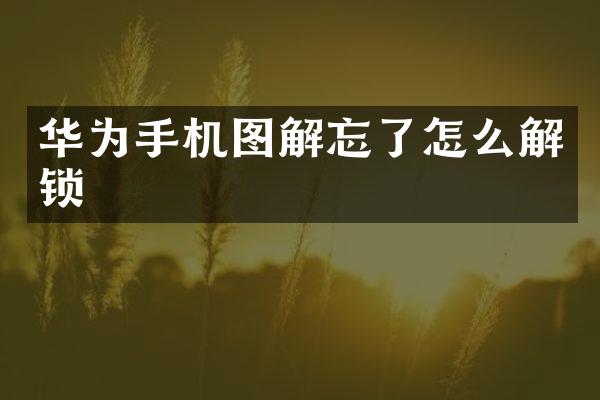 华为手机图解忘了怎么解锁