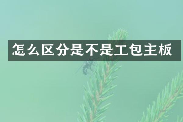 怎么区分是不是工包主板