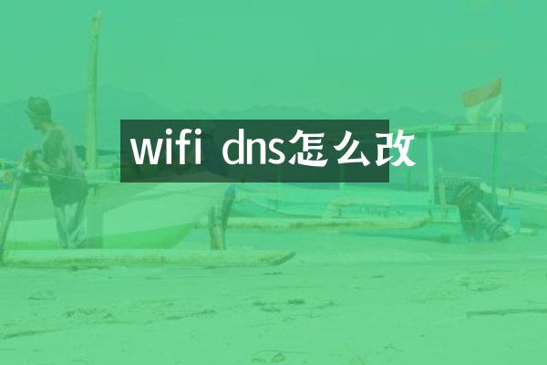 wifi dns怎么改