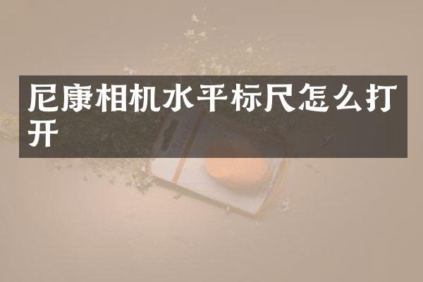 尼康相机水平标尺怎么打开