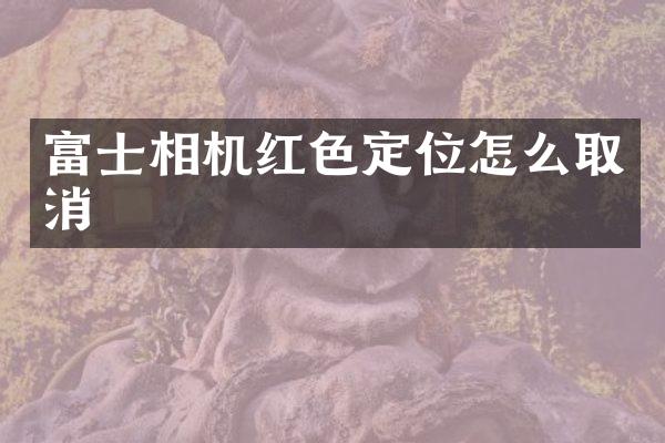 富士相机红色定位怎么取消
