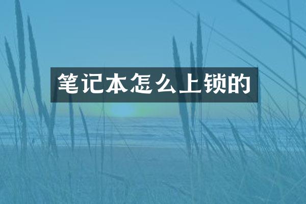 笔记本怎么上锁的