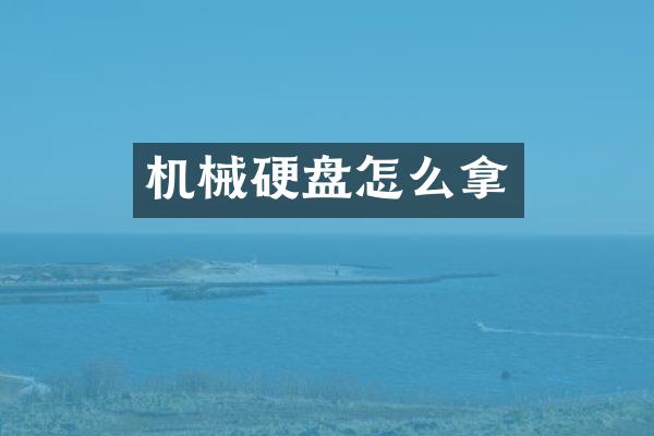 机械硬盘怎么拿