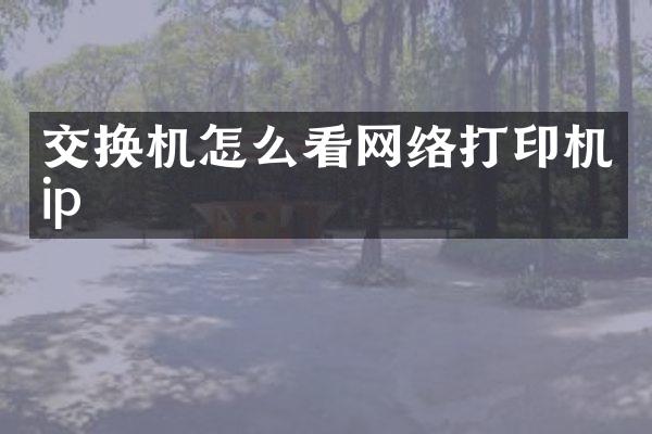 交换机怎么看网络打印机ip