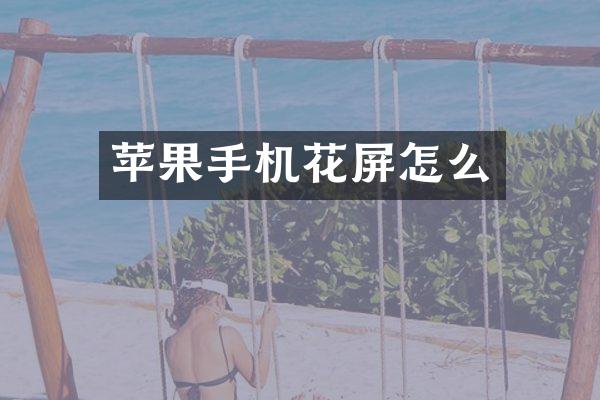 苹果手机花屏怎么