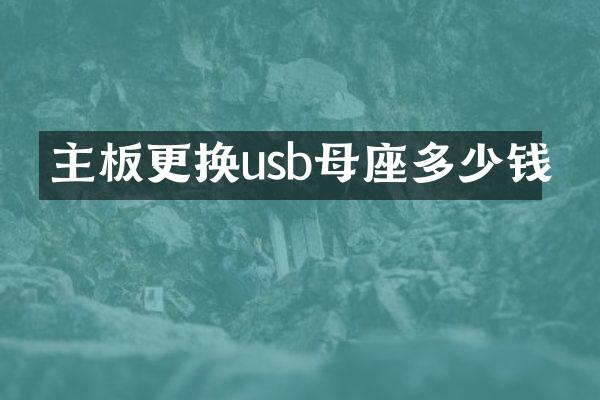 主板更换usb母座多少钱