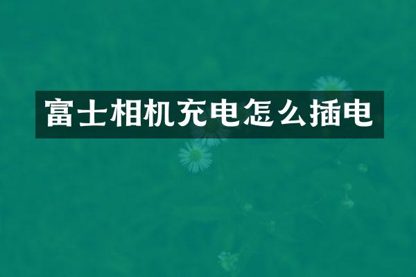 富士相机充电怎么插电