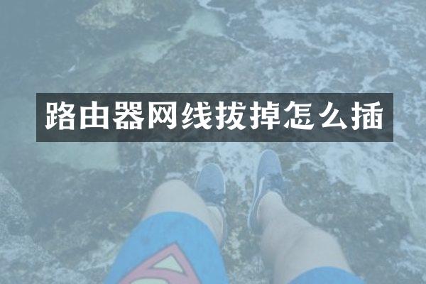 路由器网线拔掉怎么插