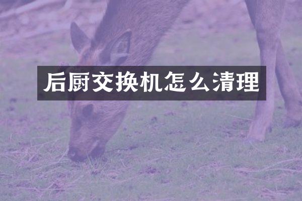 后厨交换机怎么清理