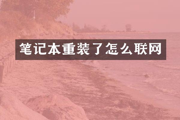 笔记本重装了怎么联网
