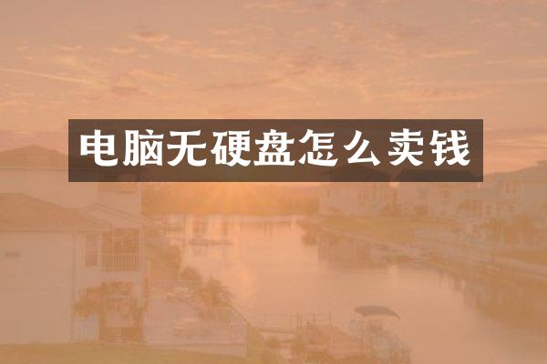 电脑无硬盘怎么卖钱