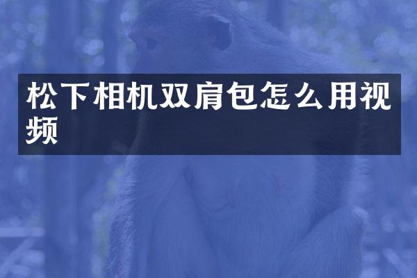相机双肩包怎么用视频
