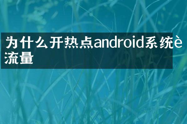 为什么开热点android系统耗流量