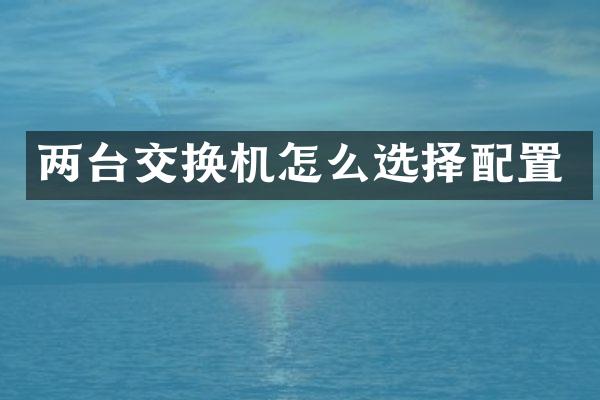 两台交换机怎么选择配置