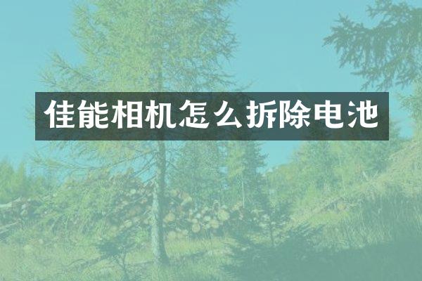 佳能相机怎么拆除电池