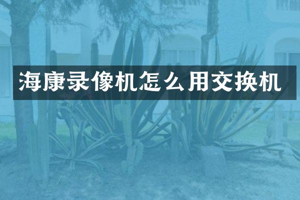 海康录像机怎么用交换机