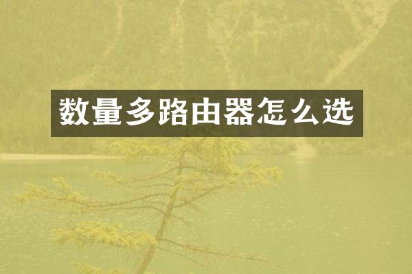 数量多路由器怎么选