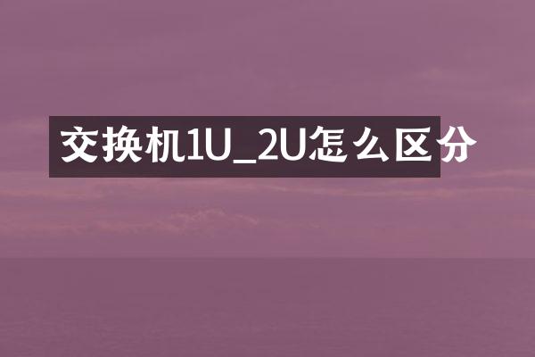 交换机1U_2U怎么区分
