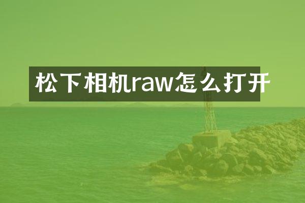 相机raw怎么打开
