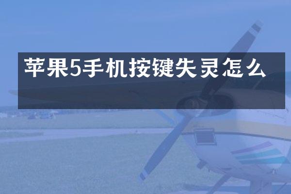 苹果5手机按键失灵怎么办