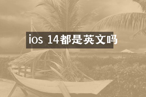 ios 14都是英文吗