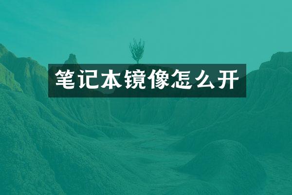 笔记本镜像怎么开