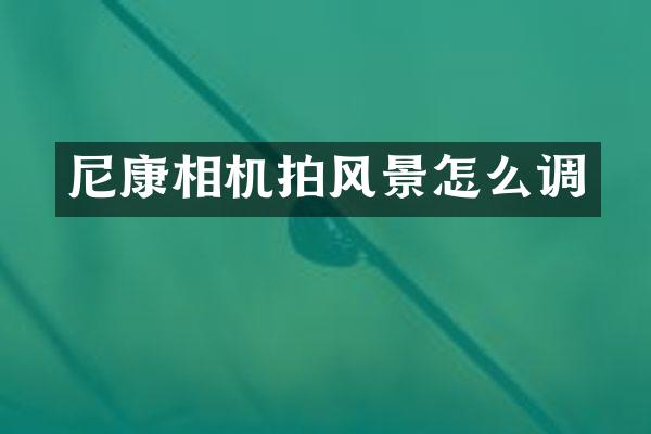 尼康相机拍风景怎么调