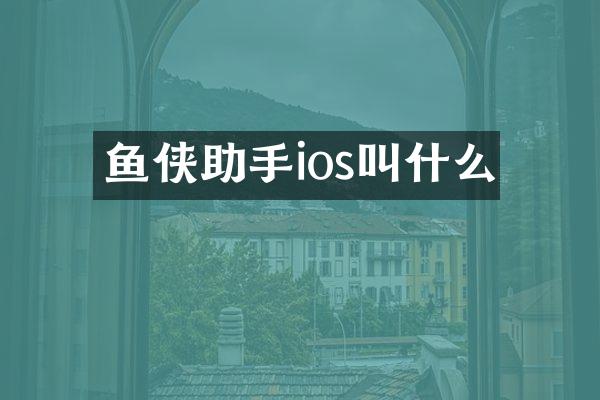 鱼侠助手ios叫什么