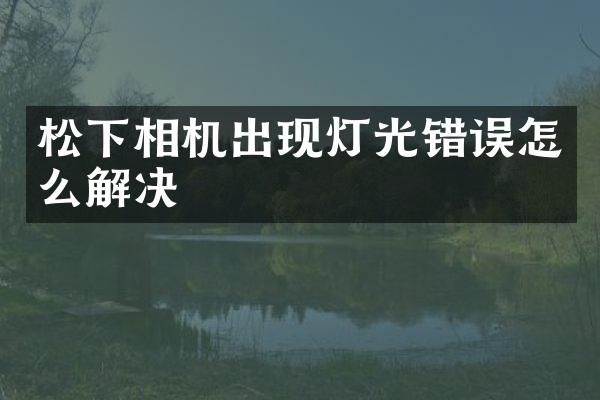 相机出现灯光错误怎么解决