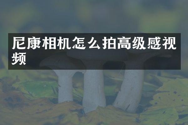 尼康相机怎么拍高级感视频